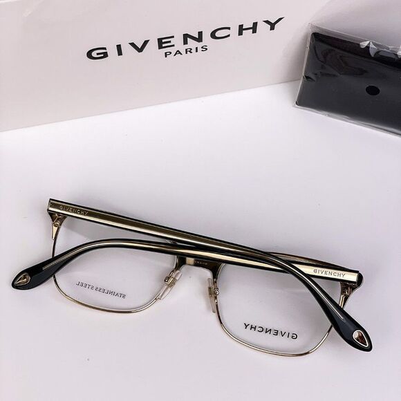 NEW Givenchy GV0076 2M2 Black Gold Rectangle Women Eyeglasses - Picture 9 of 11